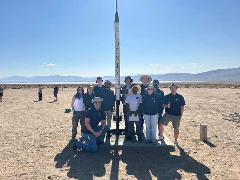 the seds ucf team posing with phoenix ii